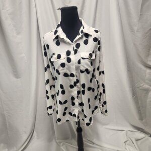 Karl Lagerfeld Paris Blouse – XS – Sunglasses Print – Long Sleeve Button Front